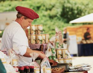 Delikatessen auf der Gartenveranstaltung in Hannover